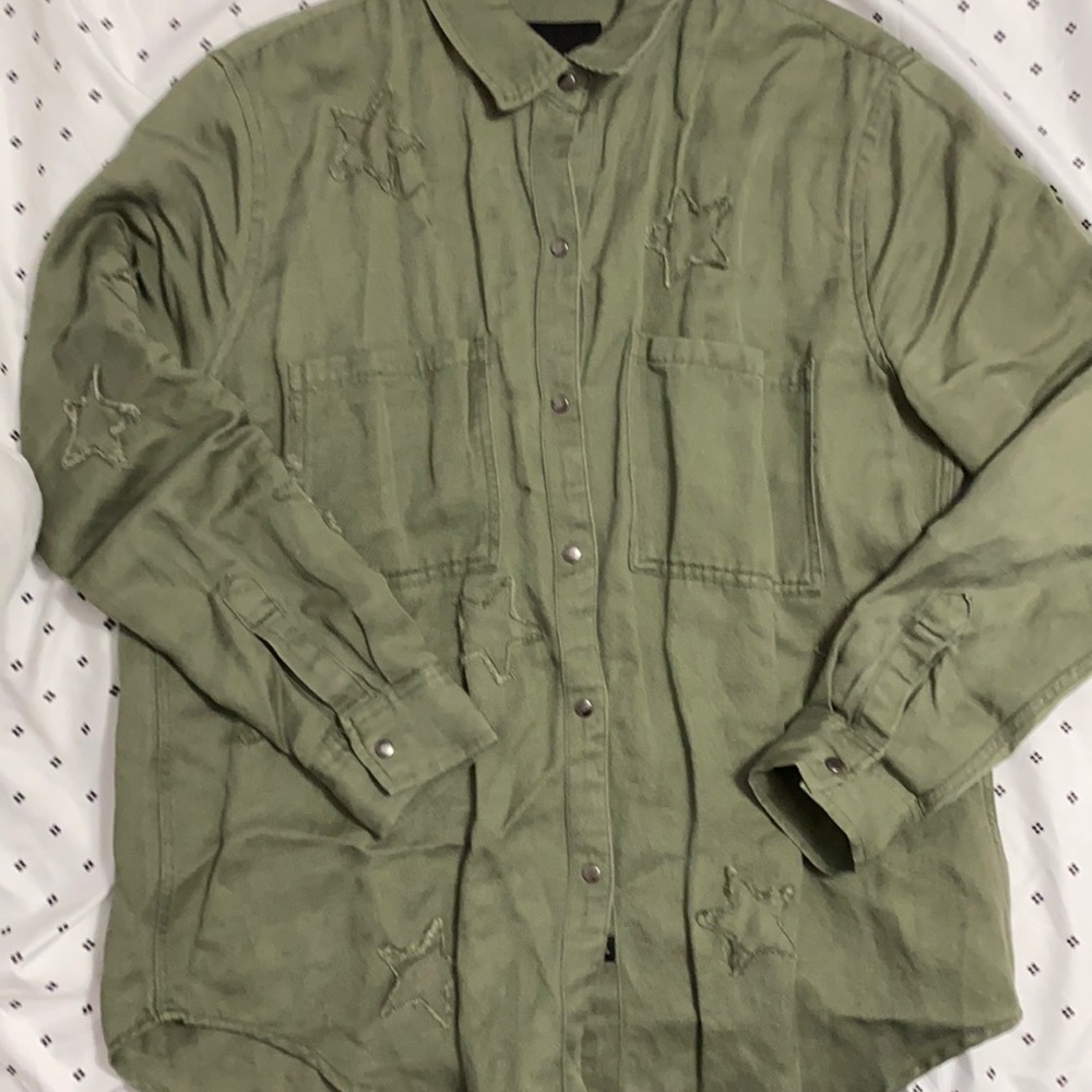 Rails Star Embroidered button up
